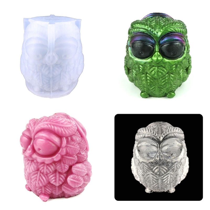 Khuôn Làm Nến / Xà Phòng Thủ Công Hình Chim Cú 3D