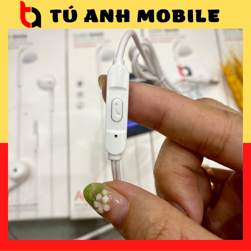 Tai nghe nhét tai có dây jack cắm 3.5mm tích hợp micro giá rẻ chất lượng cao dành cho điện thoại Có núm Su Chống Đau tai