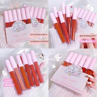 Set 6 son kem lì magic casa thỏ hồng tông trầm hottrend 2022