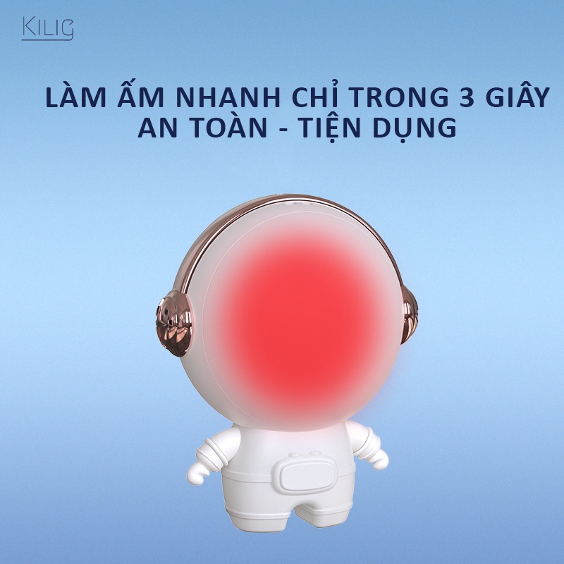 Máy sưởi ấm mini cầm tay chườm ấm bụng màn hình LED nhựa ABS siêu an toàn pin 6000mah - KILIG SHOP