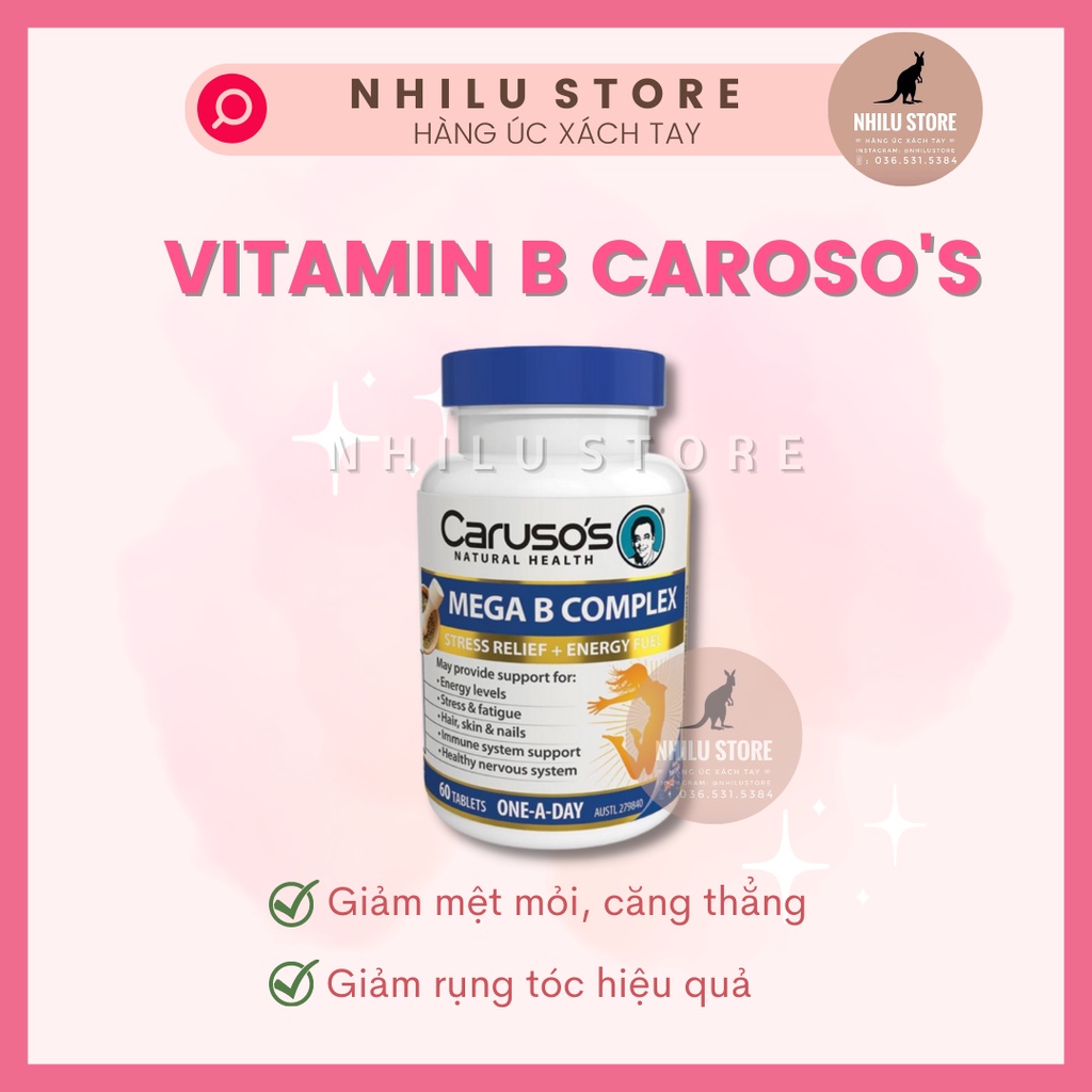 🇦🇺 Viên uống bổ sung Vitamin B tổng hợp Caruso's