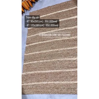 Thảm dây cói trải sàn trang trí kích thước R90 x D150CM
