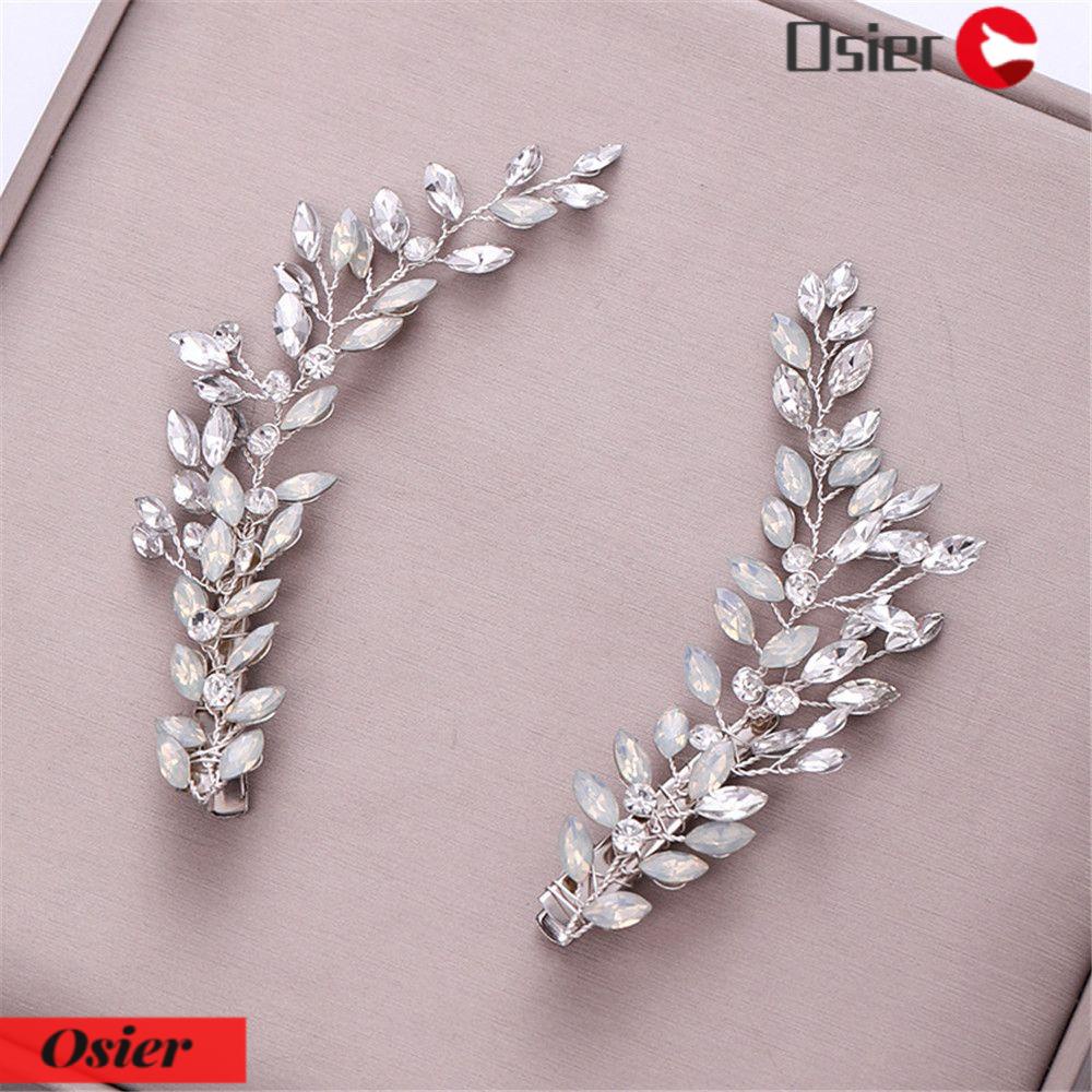 1 Kẹp Tóc Đính Đá Opal Sang Trọng Cho Cô Dâu