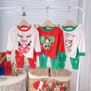 [8-19kg] Bộ quần áo bé trai bé gái dài tay Giáng Sinh Thu Đông Minky Mom chất thun lạnh - DT12