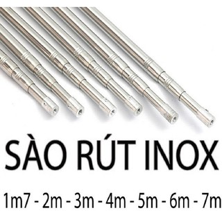 Sào rút inox sào phơi đồ inox thanh lý cán vợt câu cá sào chim inox