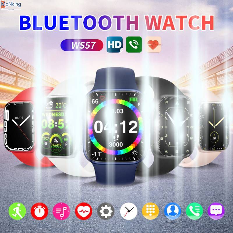 2022 WS57 Đồng Hồ Thông Minh Thông Tin Nhắc Nhở Điều Khiển Chụp Hình Đồng Hồ Thông Minh Smartwatch Cho Nam Nữ Vòng Tay Cuộc Gọi Bluetooth Phát Hiện Nhịp Tim ^ MK ^