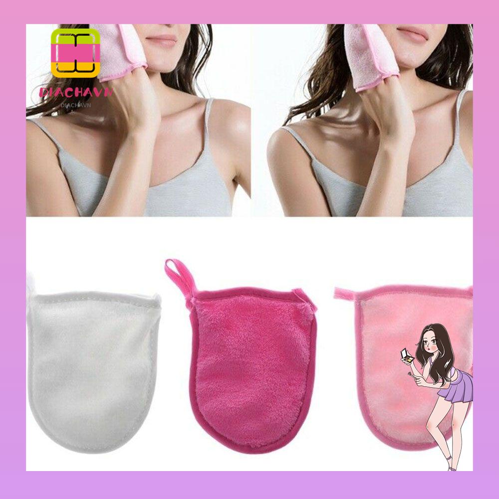 Găng Tay Rửa Mặt Bằng Vải Vi Sợi Có Thể Tái Sử Dụng Cho Nữ