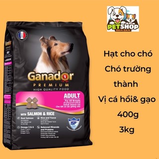Thức ăn chó trưởng thành vị cá hồi & gạo Ganador (3kg)