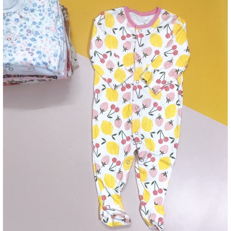 SLEEPSUIT COTTON XUẤT DƯ SIZE 6M