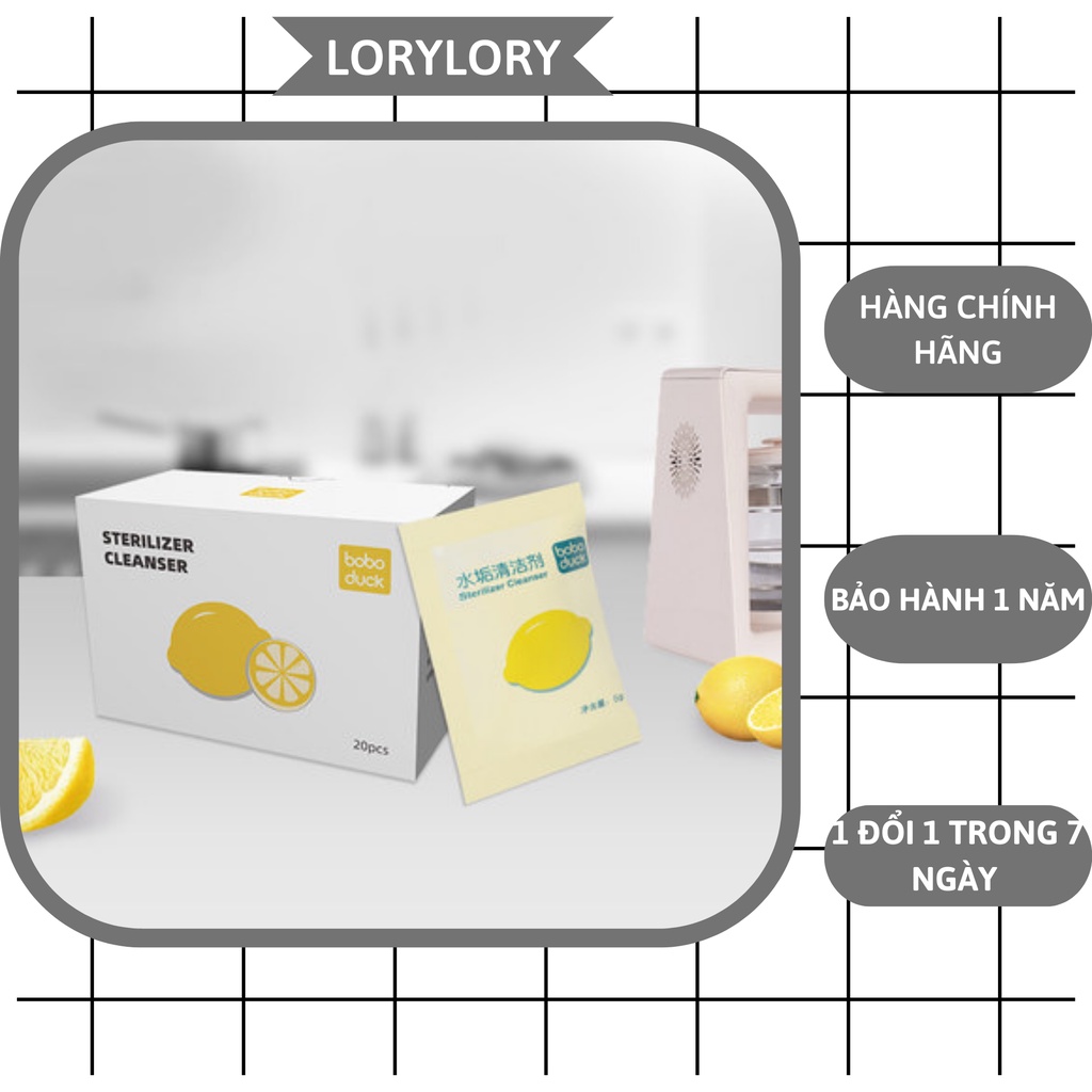 bột tẩy cặn canxi ấm đun nước , máy tiệt trùng hơi nước BOBODUCK