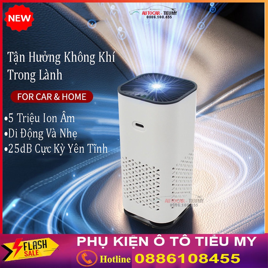 Máy Lọc Không Khí Mini, Máy Tạo Ion Âm Ari Purifier K2 Trên Ô Tô – Phòng Ngủ Cao Cấp, Tận Hưởng Không Khí Trong Lành