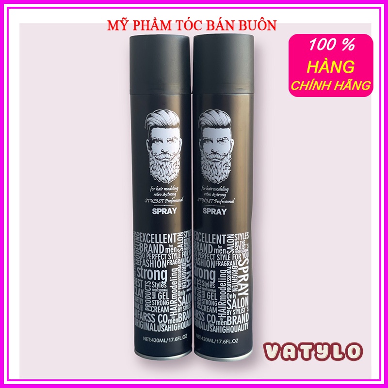 [ hàng chuẩn đẹp]gôm xịt tóc nam - siêu thơm, siêu cứng ( chai 420ml) MN48