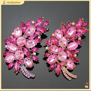 (jewelrystore) Ghim cài áo hình hoa đính đá trang nhã thời trang cho nữ