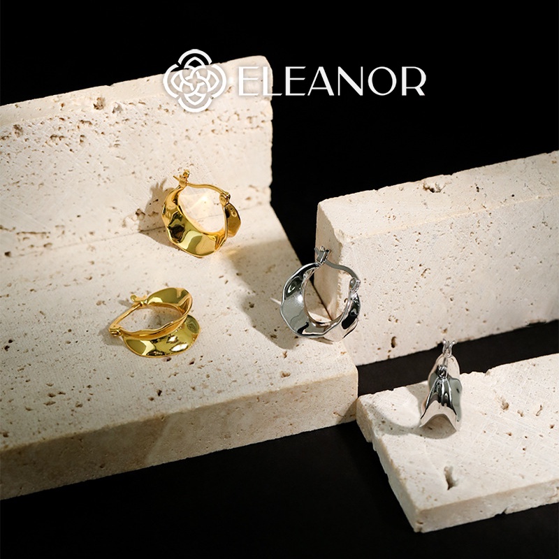 Bông tai nữ Eleanor Accessories vòng tròn phụ kiện trang sức vintage cá tính hợp thời trang