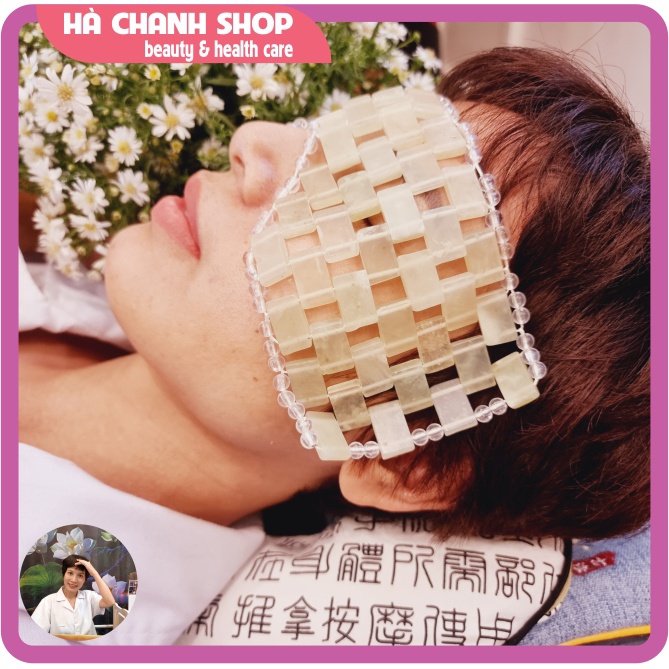 Mặt Nạ Mắt Đá Lạnh Authentique Jade Thư Giãn Chườm Nóng Lạnh Vùng Mắt Đẹp Hết Thâm Đau Mỏi Mắt