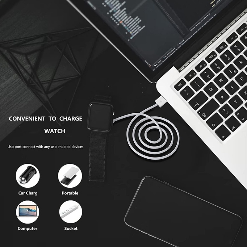 Cáp Sạc Nhanh Cho Đồng Hồ Thông Minh Apple Watch Series SE 7 6 5 4 3 2 1