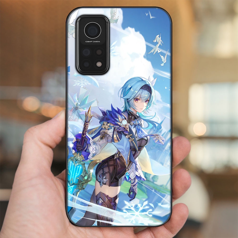 Ốp lưng Xiaomi Mi 10T Pro 5G viền đen in hình Eula Genshin Impact