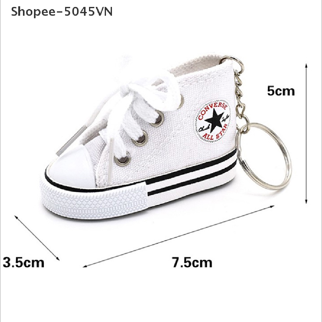 [Hàng Có Sẵn] Móc Khóa Hình Giày Sneaker Thể Thao Mini Bằng Vải Canvas Vui Nhộn (H)