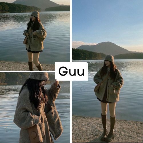 Áo khoác form rộng cổ bẻ phong cách hàn quốc GUU
