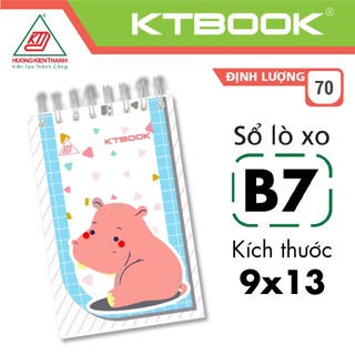 Số tay lò xo bìa cứng B7 KTBOOK 200 trang size B7 (1 cuốn/gói)