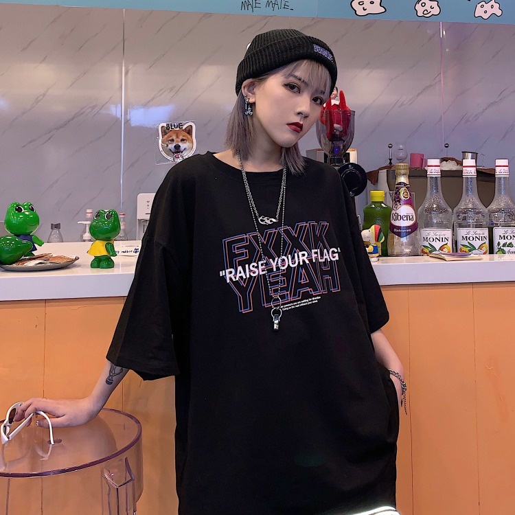 NRVP Áo Thun Unisex Mùa Hè Dáng Suông Tay Cộc Phong Cách Hàn Quốc Cho Nam Nữ