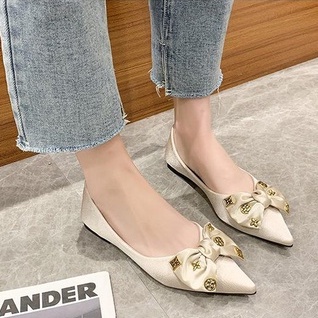 Giày Búp Bê Đế Mềm Mũi Nhọn Thời Trang Xuân Thu 2022 Dành Cho Nữ / Size 32-46