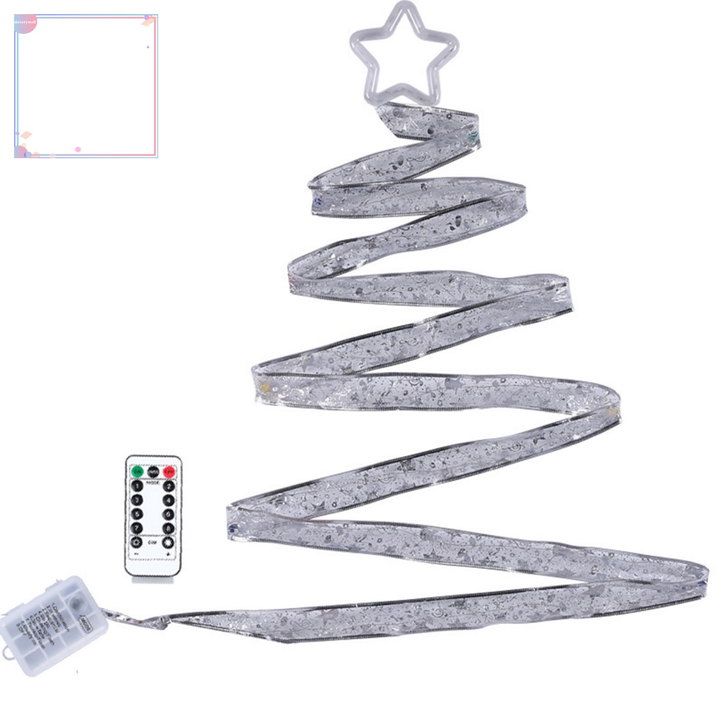 1 Bộ Dây Ruy Băng Đèn Led Trang Trí Cây Thông Noel Tiết Kiệm Năng Lượng