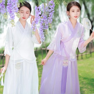 Áo cổ trang kiểu trung hoa trung quốc trang phục bàn trà spa