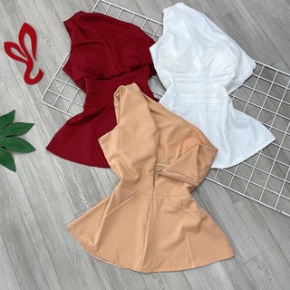 áo lệch vai tay phồng chất đẹp