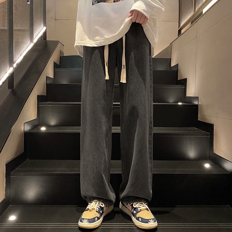 Quần jean ống rộng nam nữ ♥️ 𝗗𝗜𝗡𝗢𝟮𝟬 𝗦𝗧𝗢𝗥𝗘 ♥️ quần jean ống xuông nam nữ phong cách hongkong dầy dặn cao cấp - J412