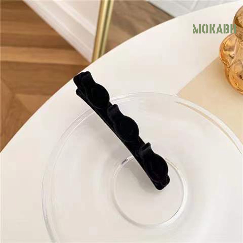 Kẹp Tóc Hai Lớp Bằng Vải Nhung Phong Cách Hàn Quốc Thanh Lịch