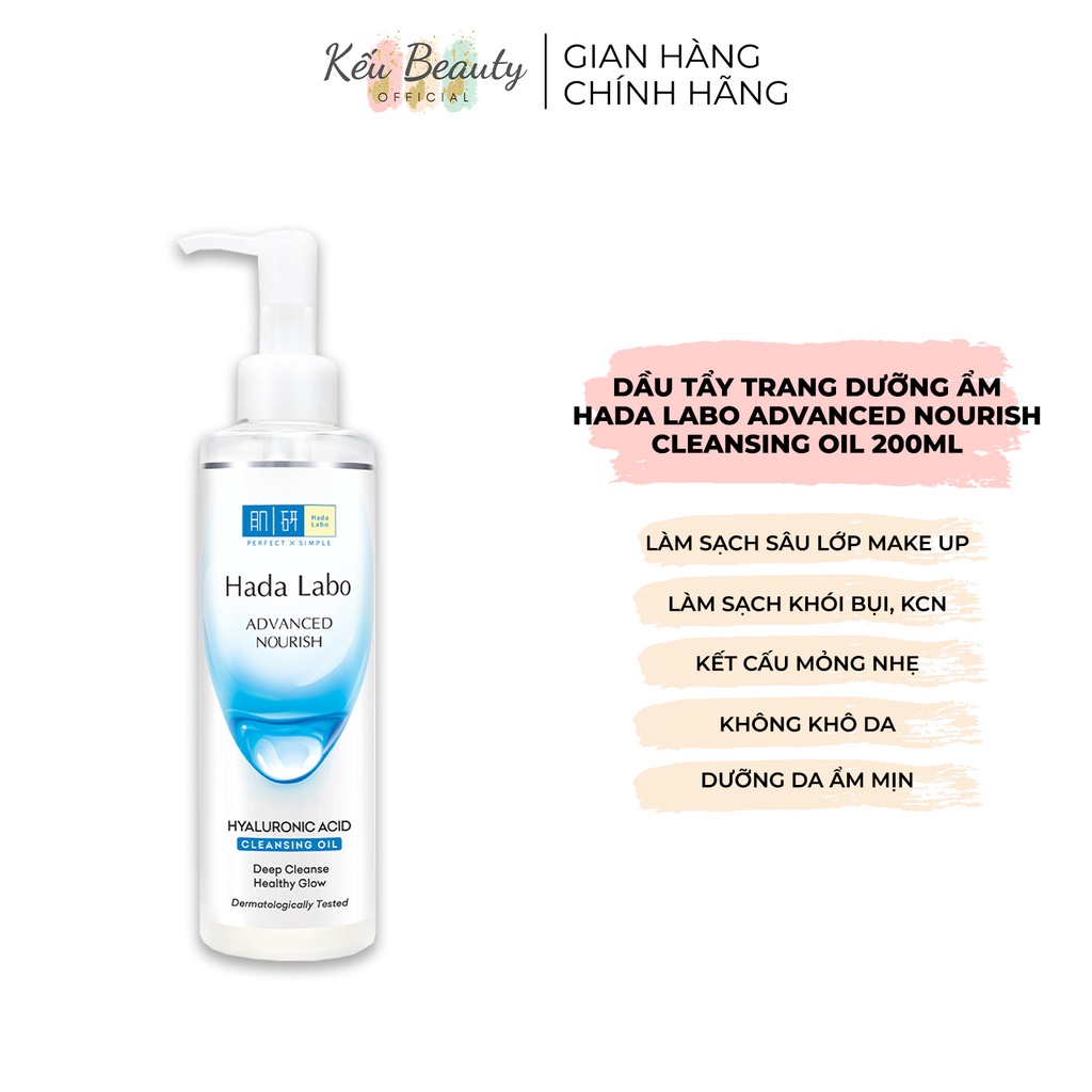 Dầu Tẩy Trang Dưỡng Ẩm Hada Labo Advanced Nourish Hyaluron Cleansing Oil