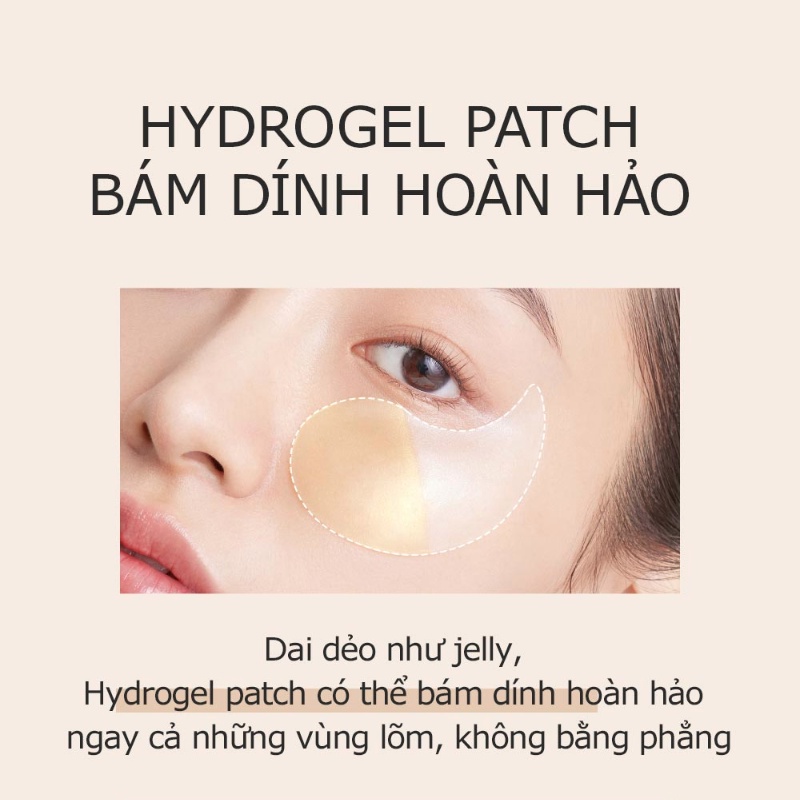 Mặt Nạ Mắt SNP Gold Collagen Dual Eye Patch Chứa Vàng Collagen Glutathione Hộp 60 Miếng