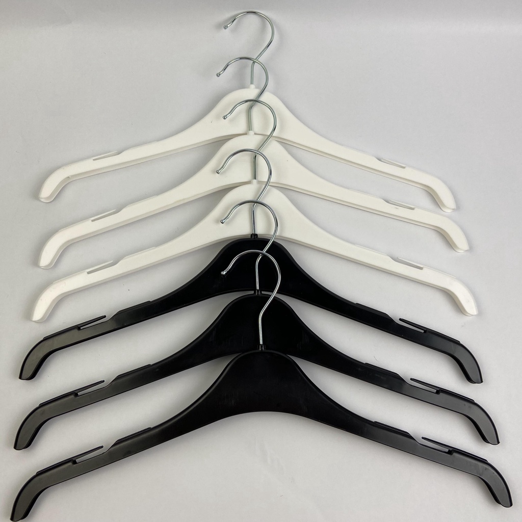 Móc Treo Quần Áo Nhựa Chống Trượt, Đầu móc Inox xoay 360 độ, Dùng cho Shop Thời Trang Nam & Nữ, ngang 38-43cm