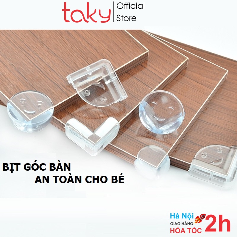 Set 4 Bịt Góc Bàn Silicon - Taky, Nhỏ Gọn, Tiện Dụng, An Toàn Trong Gia Đình, Bảo Vệ An Toàn Cho Bé - 5500Set4