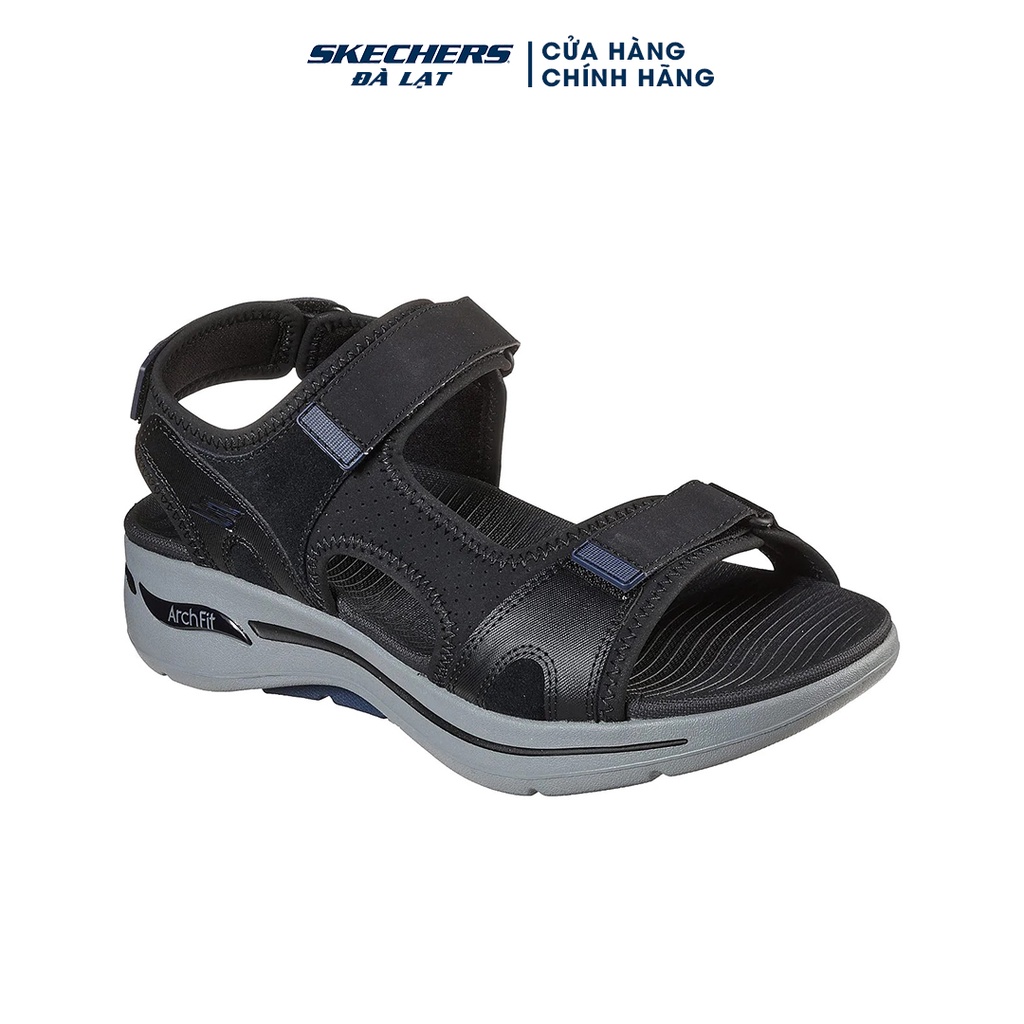 GIÀY SKECHERS SANDAL NAM GOWalk Arch Fit Sandal - 229021-BKNV Quai dán tiện dụng, form ôm chân