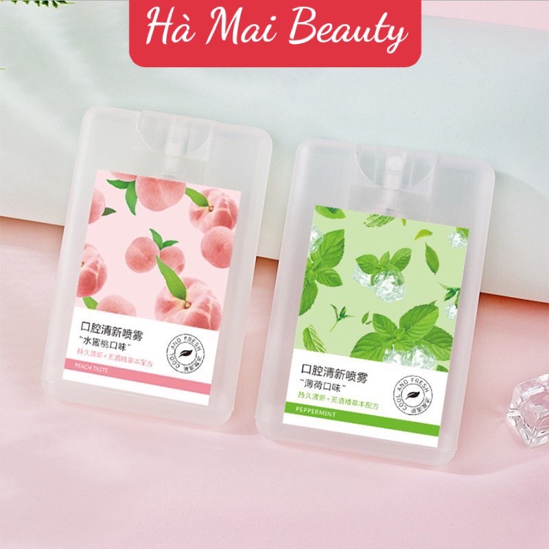 Xịt thơm miệng đào, bạc hà M405