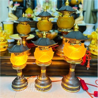 Đèn thờ hoa sen lưu ly, đèn thờ Phật, thờ thần tài hoặc gia tiên, Đèn thờ 1 bông