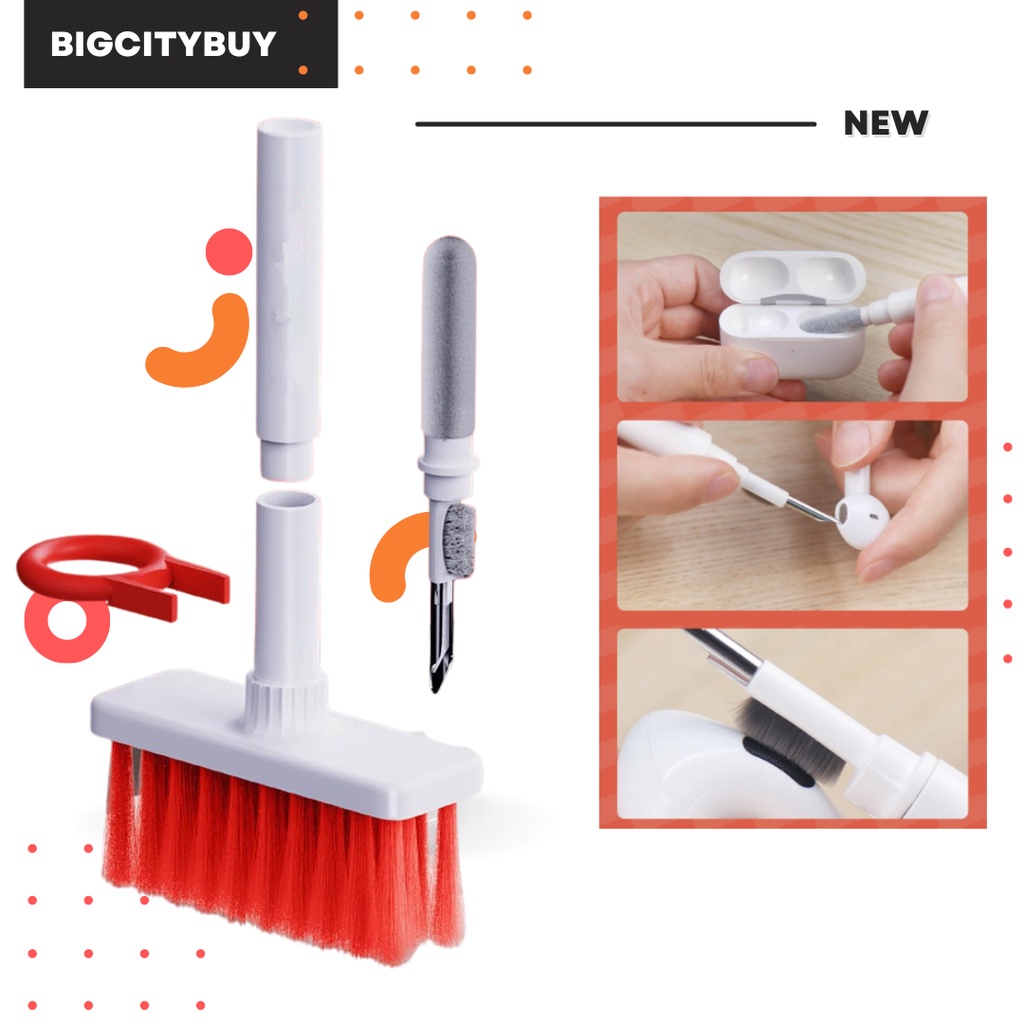Bộ vệ sinh bàn phím, tai nghe điện thoại cao cấp 5in1 Bigcitybuy