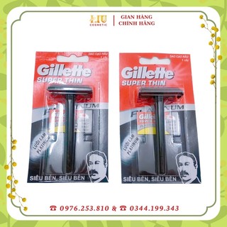 Dao cạo râu gillette super thin tặng kèm 1 lưỡi lam - dao lam cạo râu