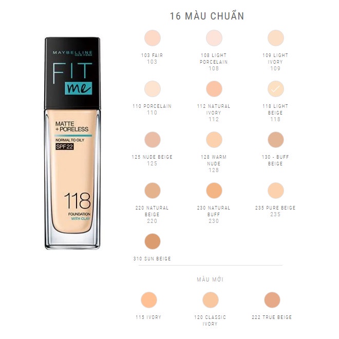 KEM NỀN FIT ME Maybelline  -Có Bill Chính Hãng- Có Vòi