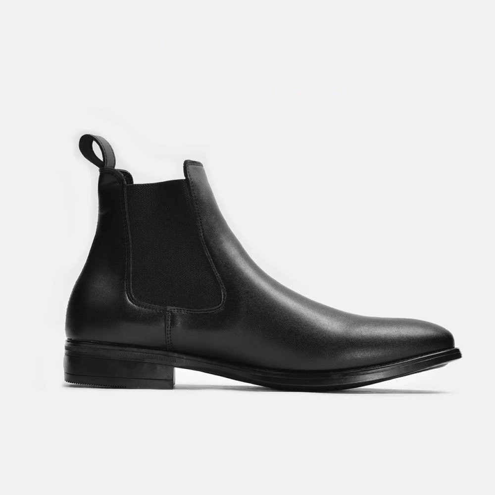 [da xịn - đế cao su] Giày bốt nam cổ cao da xít chống nhăn, đế cao su đã khâu đế, giày chelsea boot nam