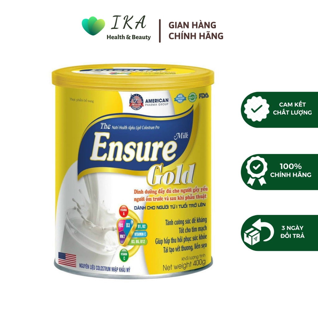 Sữa Bột Ensure Gold 900g Hàng Việt Nam Chất Lượng Cao Dinh Dưỡng Đầy Đủ Và Cân Đối