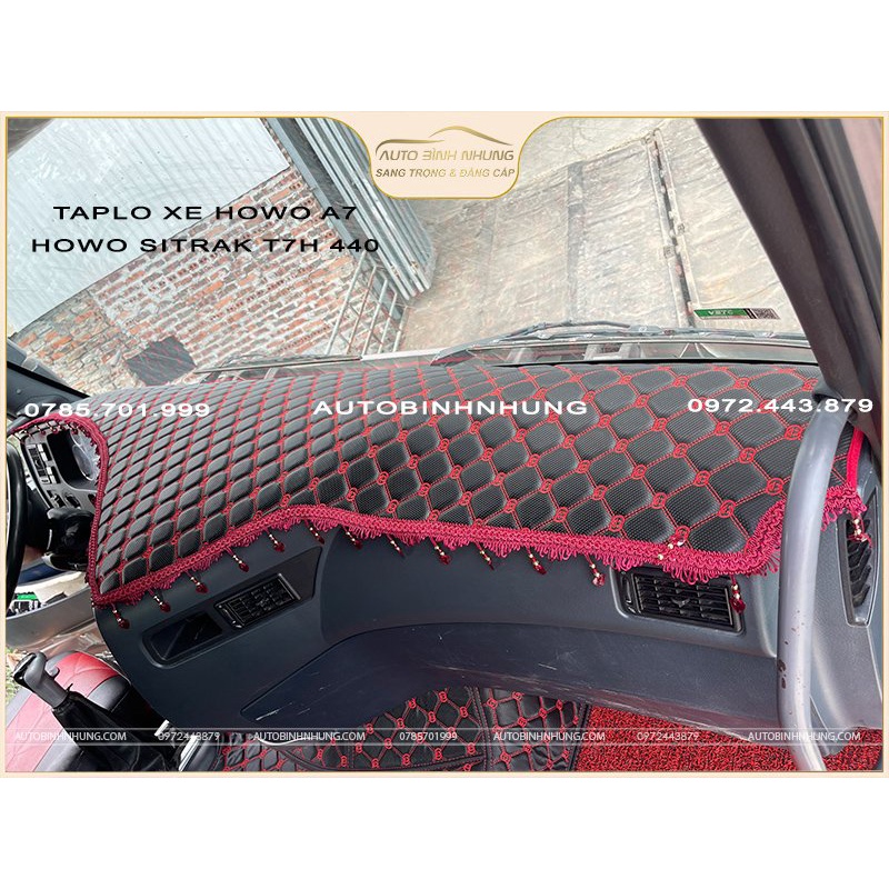 Thảm Taplo xe Howo A7 375,420, Howo sitrak T7H 440...