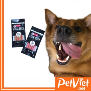 Bánh thưởng dạng que Bowwow Stick Jerky, que thưởng thịt mềm cho chó - gói 50g