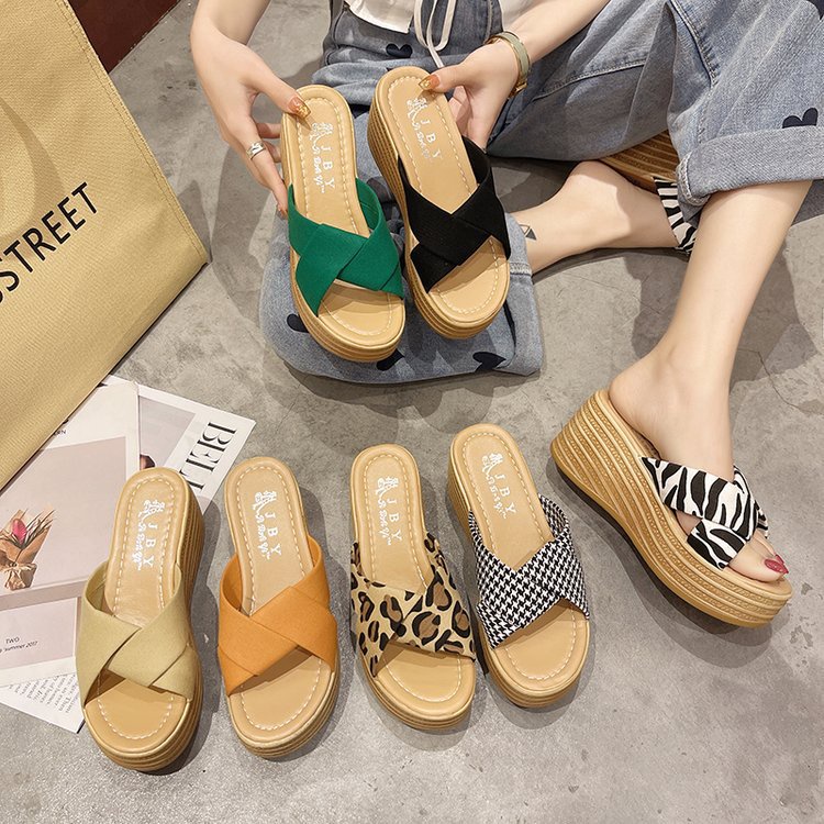 Sandal Màu Đen Đế Xuồng Chống Thấm Nước Phong Cách Hàn Quốc Mới 2022 Kích Thước 35 36 37 38 39 40 41 42 43