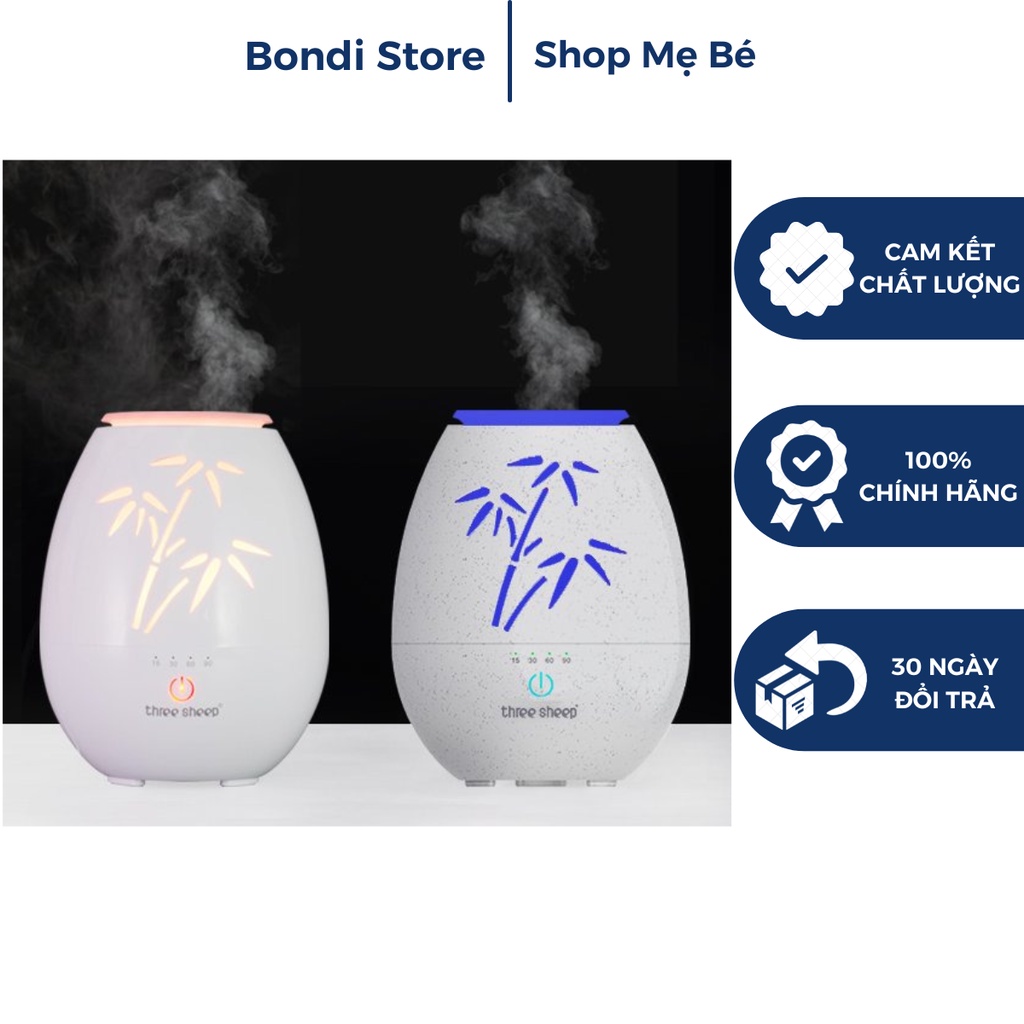 Máy Phát Tiếng Ồn Trắng Cao Cấp Giúp Luyện Giấc Ngủ Sâu Cho Bé Kiêm Máy Phun Sương Tạo Ẩm Có Đèn Led Nhiều Màu