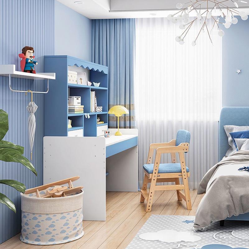℗✥Bàn học trẻ emBàn em có thể nâng lên hạ xuống, bộ ghế tập, giá sách gia đình, viết sinh tiểu học, máy tính phòng
