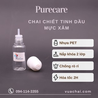 Chai nhỏ giọt tinh dầu NẮP TAM GIÁC 5ml 10ml 15ml 20ml 50ml thân trong suốt, đầu nhọn, xịt chiết tách dung dịch, mẫu thử