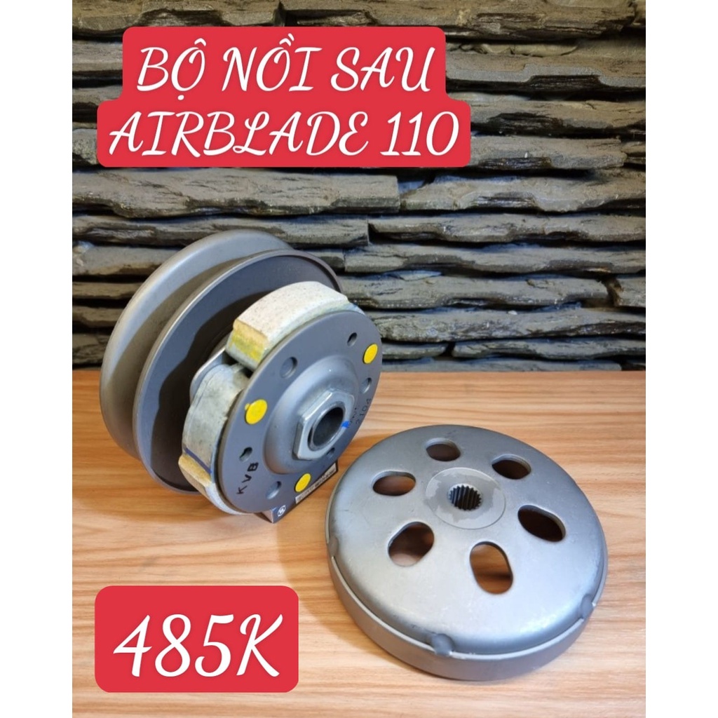 Bộ côn sau AB110, Lead 110, Click 110, SCR, AirBlade 110, Air Blade 110, gồm búa ba càng, chuông, puly KVB